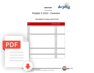 Burstner Prijslijst 2022