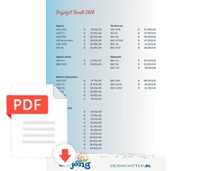 PDf Icoon Met Prijslijst