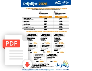 Cabanon Prijslijst 2026